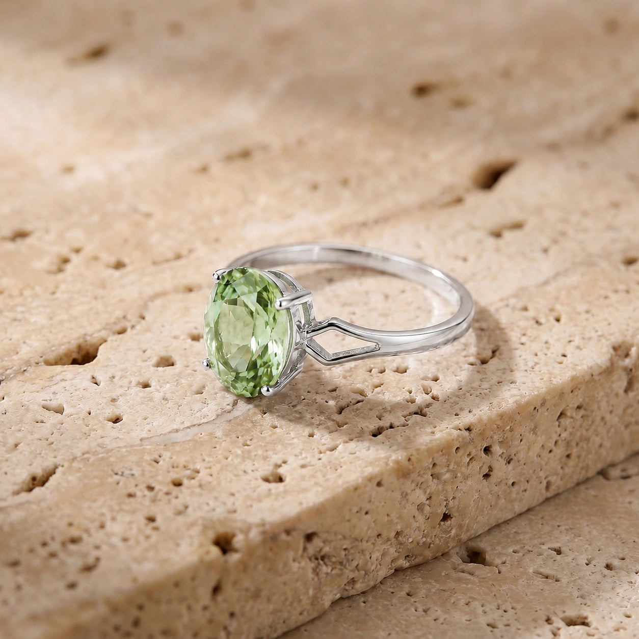 White Gold Green Amethyst — Vanda