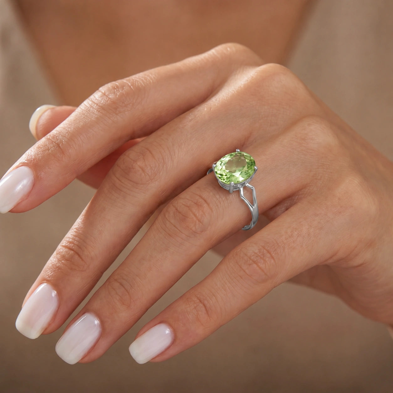 White Gold Green Amethyst — Vanda
