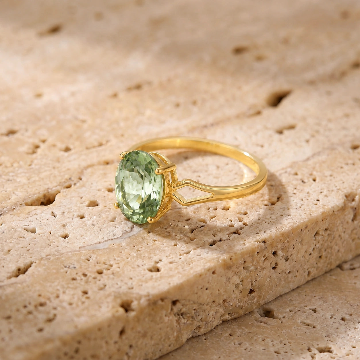 Yellow Gold Green Amethyst — Vanda