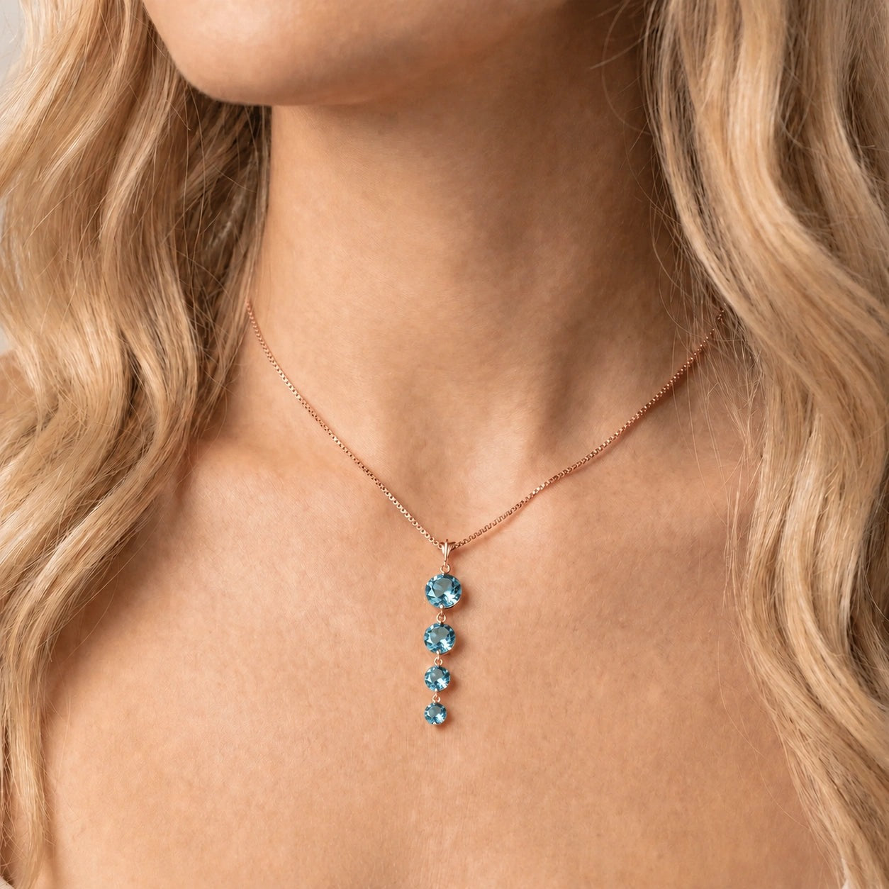 Rose Gold Classic Necklace Amethyst 10K — Clementina