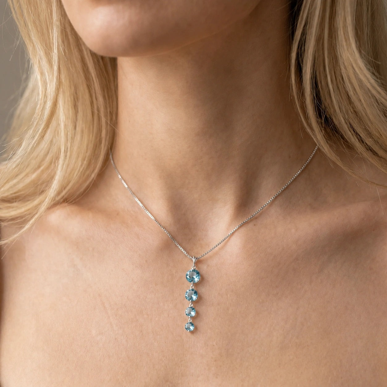 White Gold Classic Necklace Amethyst 10K — Clementina