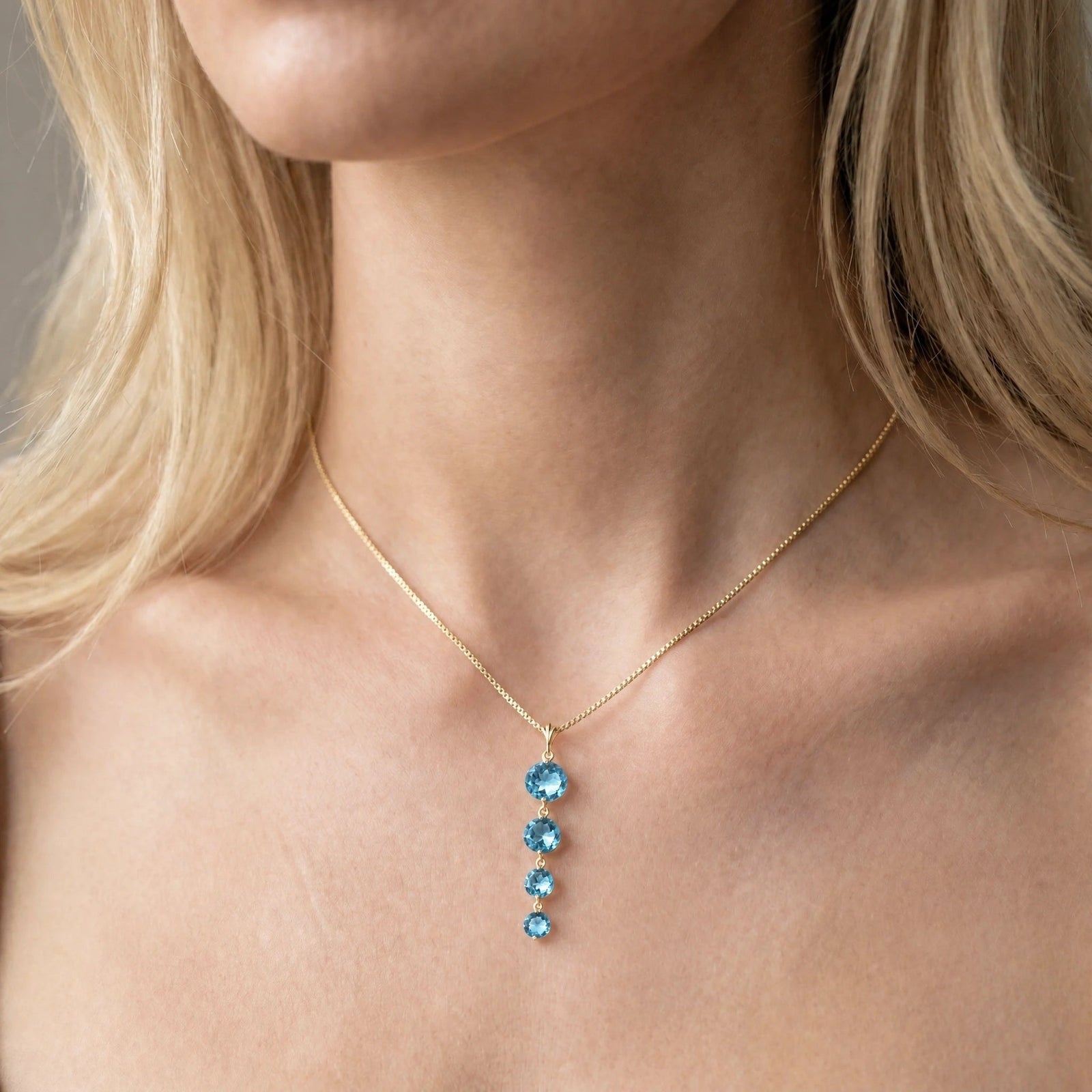 Yellow Gold Classic Necklace Amethyst 10K — Clementina