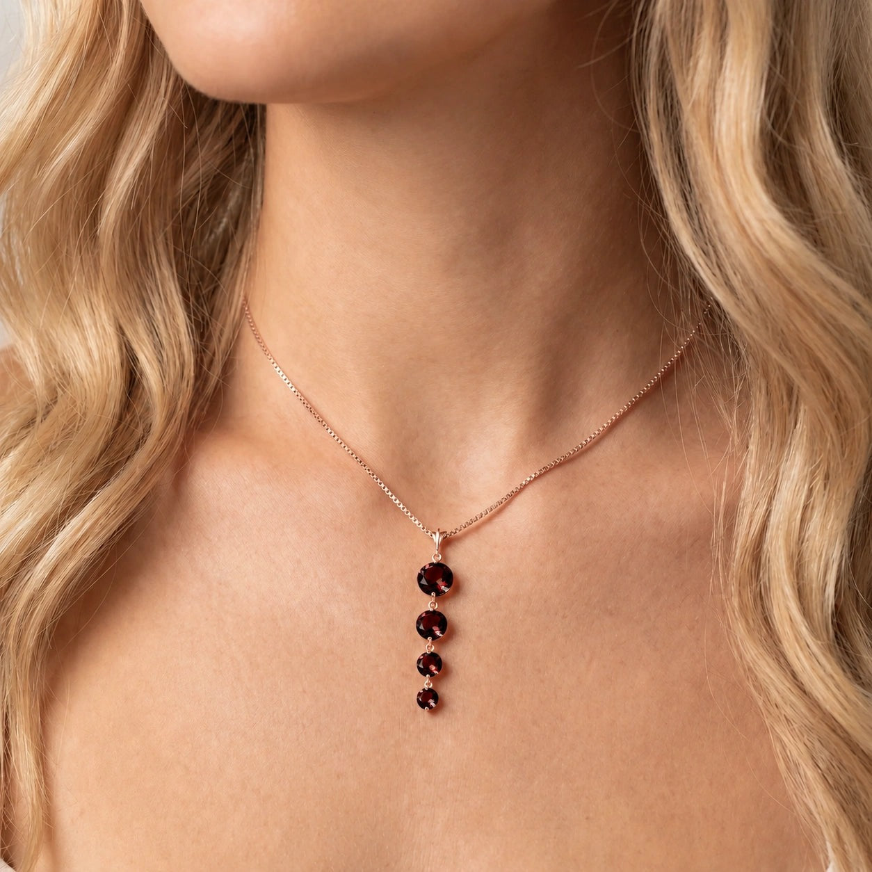 Rose Gold Classic Necklace Citrine 10K — Clementina