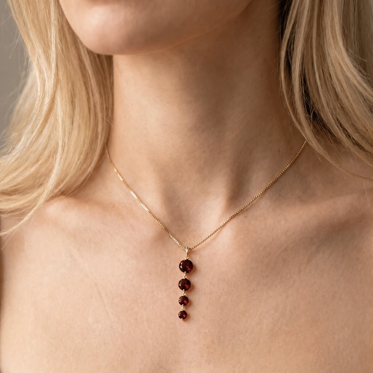 Yellow Gold Classic Necklace Citrine 10K — Clementina