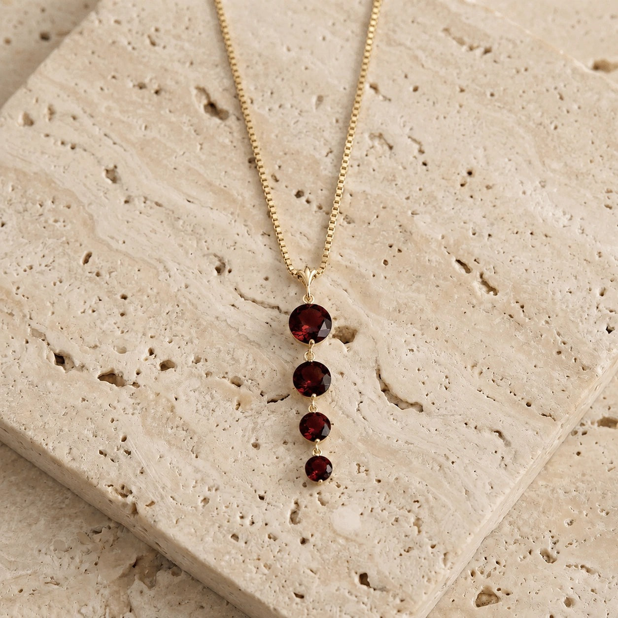 Yellow Gold Classic Necklace Citrine 10K — Clementina