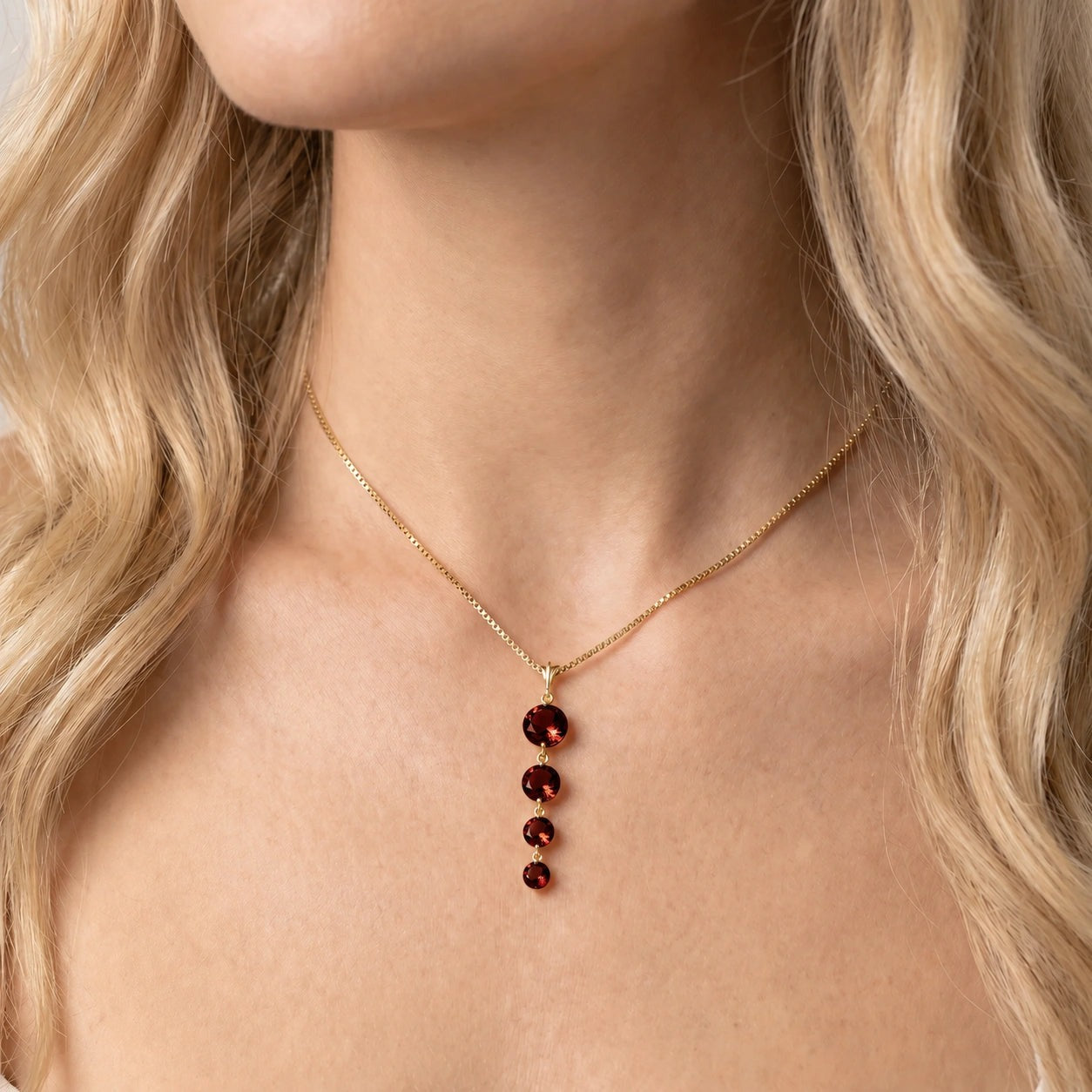 Yellow Gold Classic Necklace Citrine 10K — Clementina
