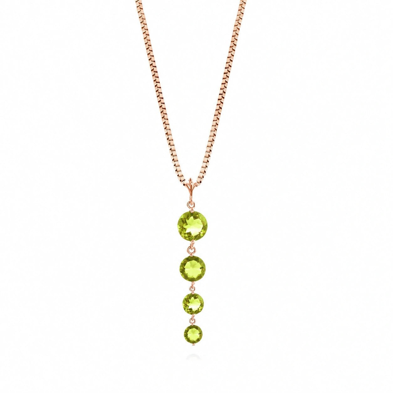 Rose Gold Classic Necklace Peridot 10K — Clementina