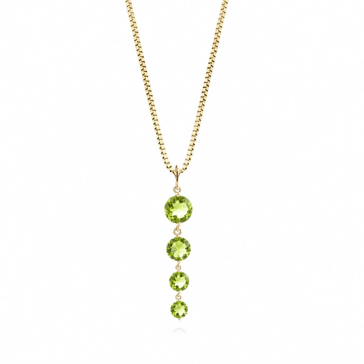Yellow Gold Classic Necklace Peridot 10K — Clementina