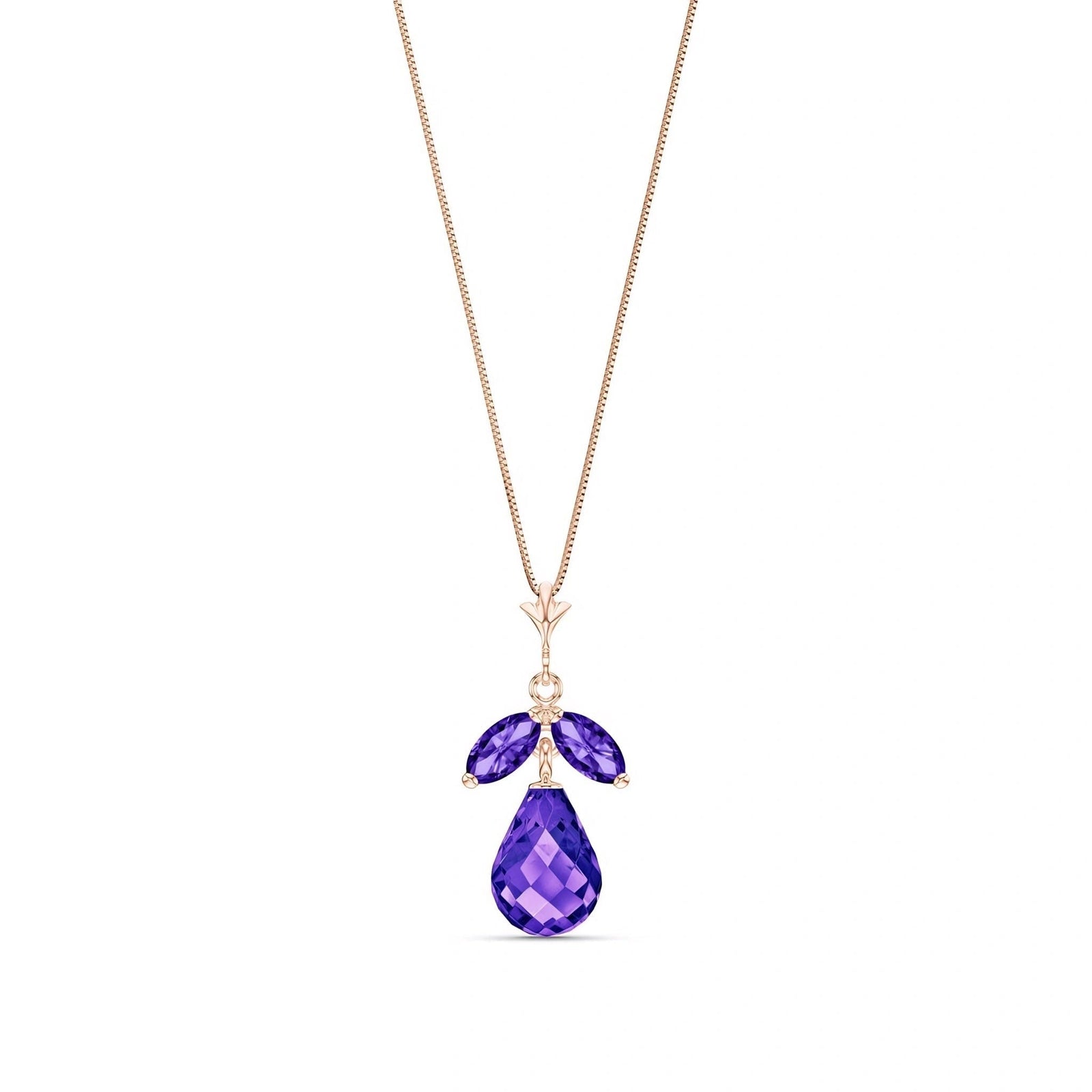 Rose Gold Atelier Necklace Amethyst 10K — Marilena
