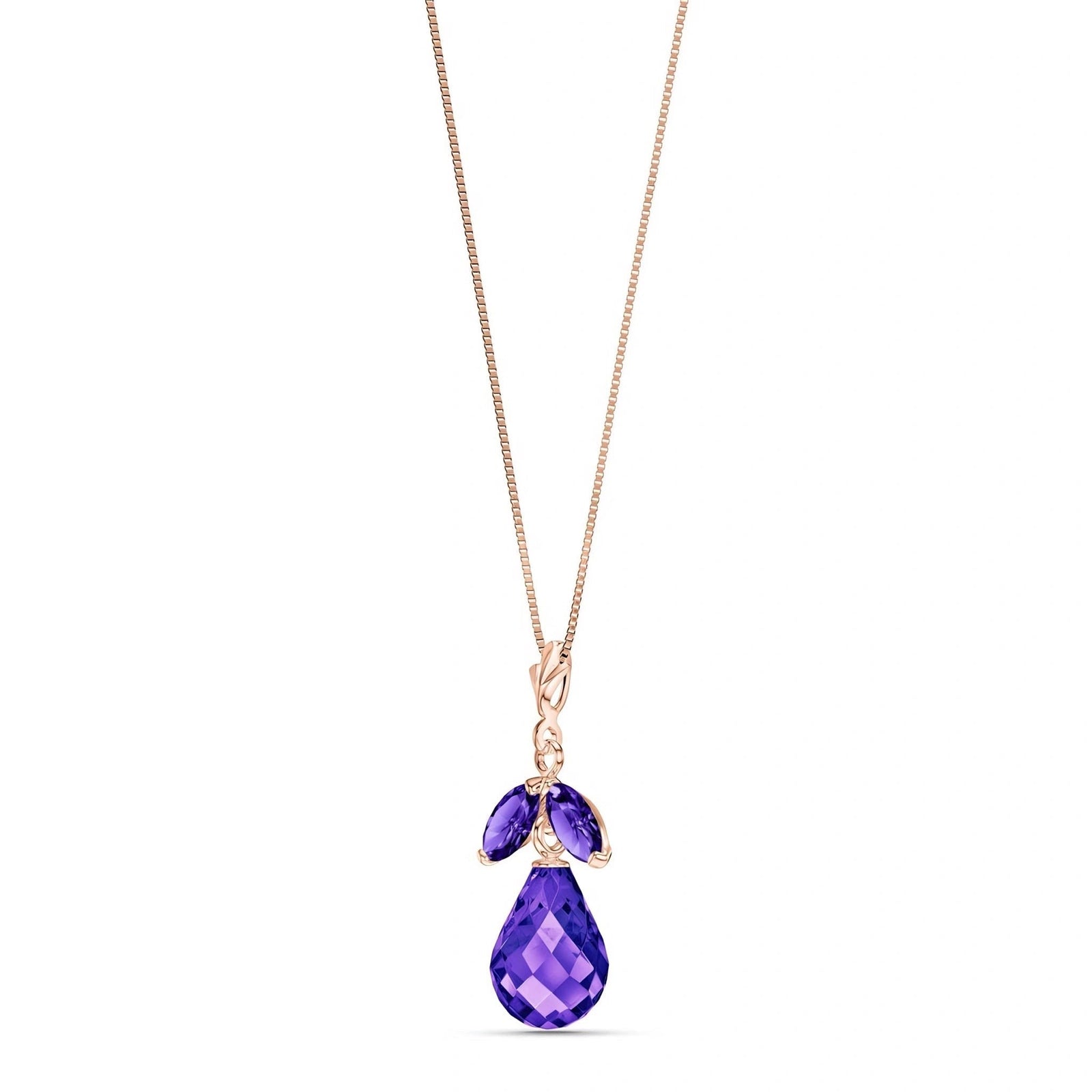 Rose Gold Atelier Necklace Amethyst 10K — Marilena