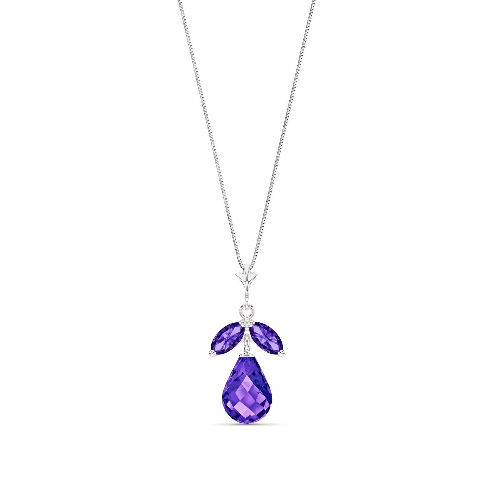 White Gold Atelier Necklace Amethyst 10K — Marilena