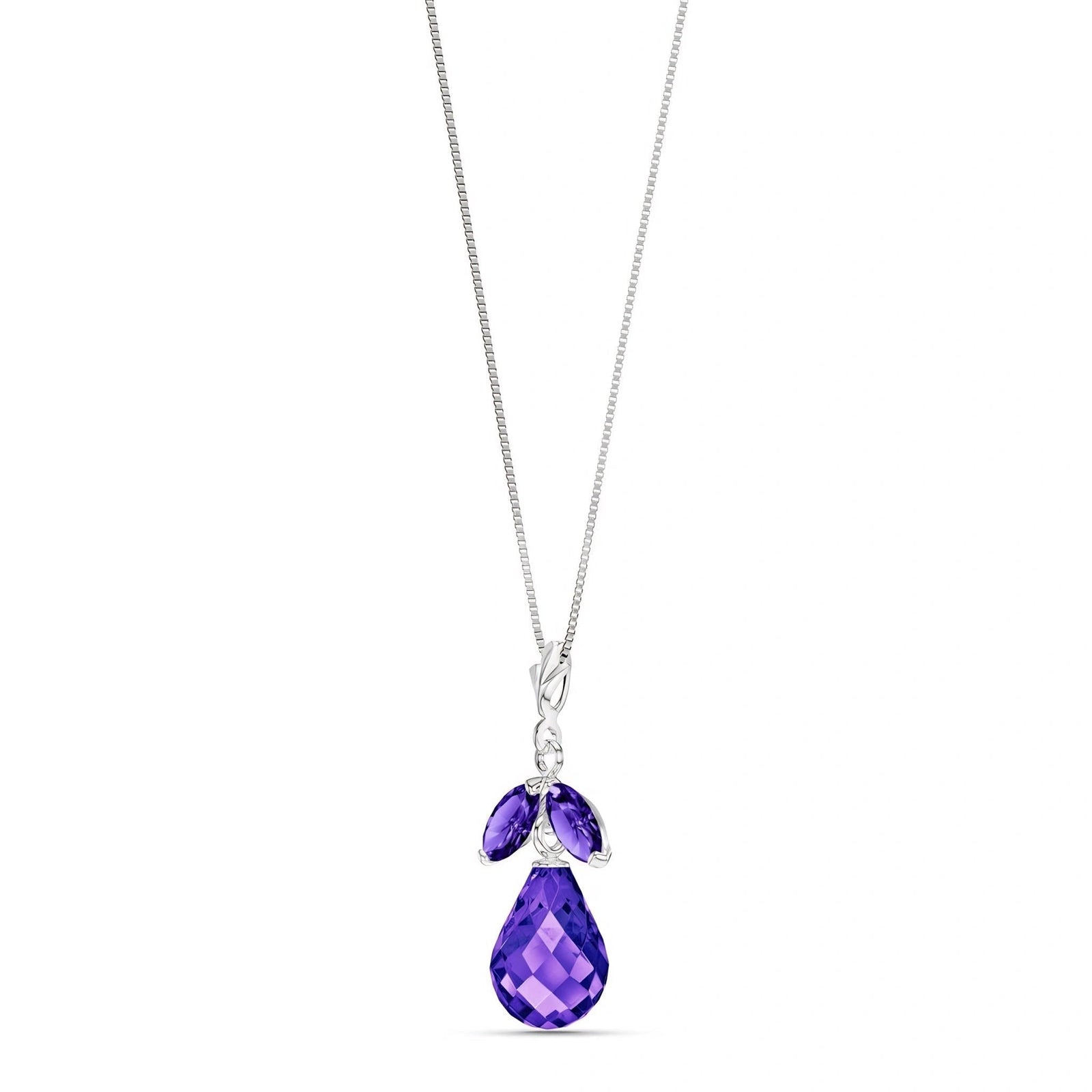 White Gold Atelier Necklace Amethyst 10K — Marilena
