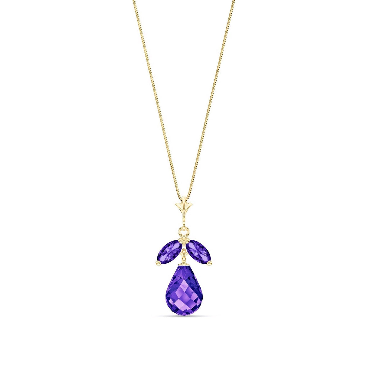 Yellow Gold Atelier Necklace Amethyst 10K — Marilena