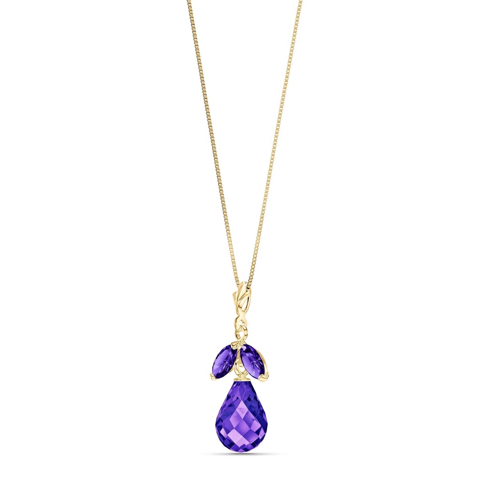 Yellow Gold Atelier Necklace Amethyst 10K — Marilena