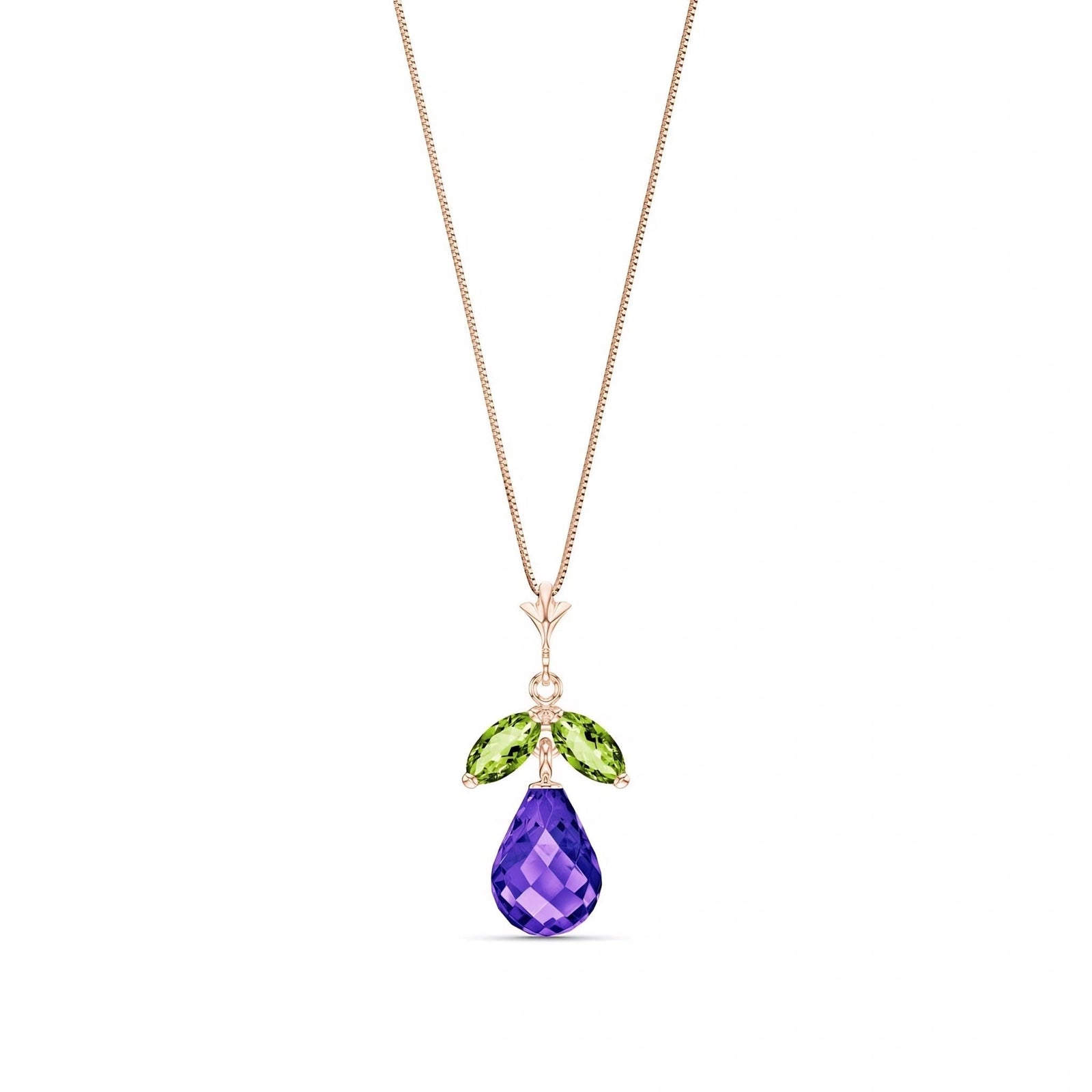 Rose Gold Atelier Necklace Blue Topaz 10K — Marilena