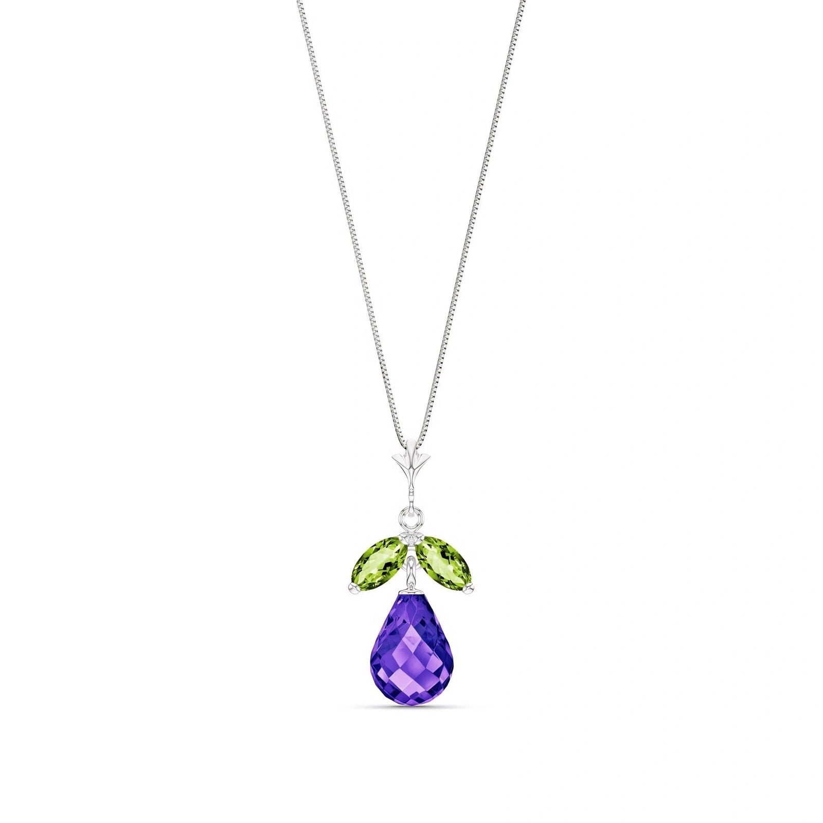 White Gold Atelier Necklace Blue Topaz 10K — Marilena