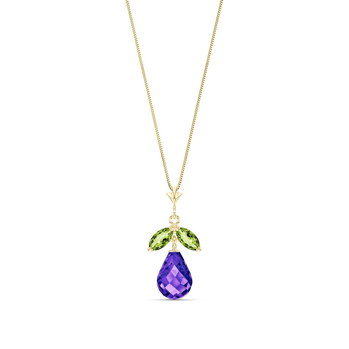 Yellow Gold Atelier Necklace Blue Topaz 10K — Marilena