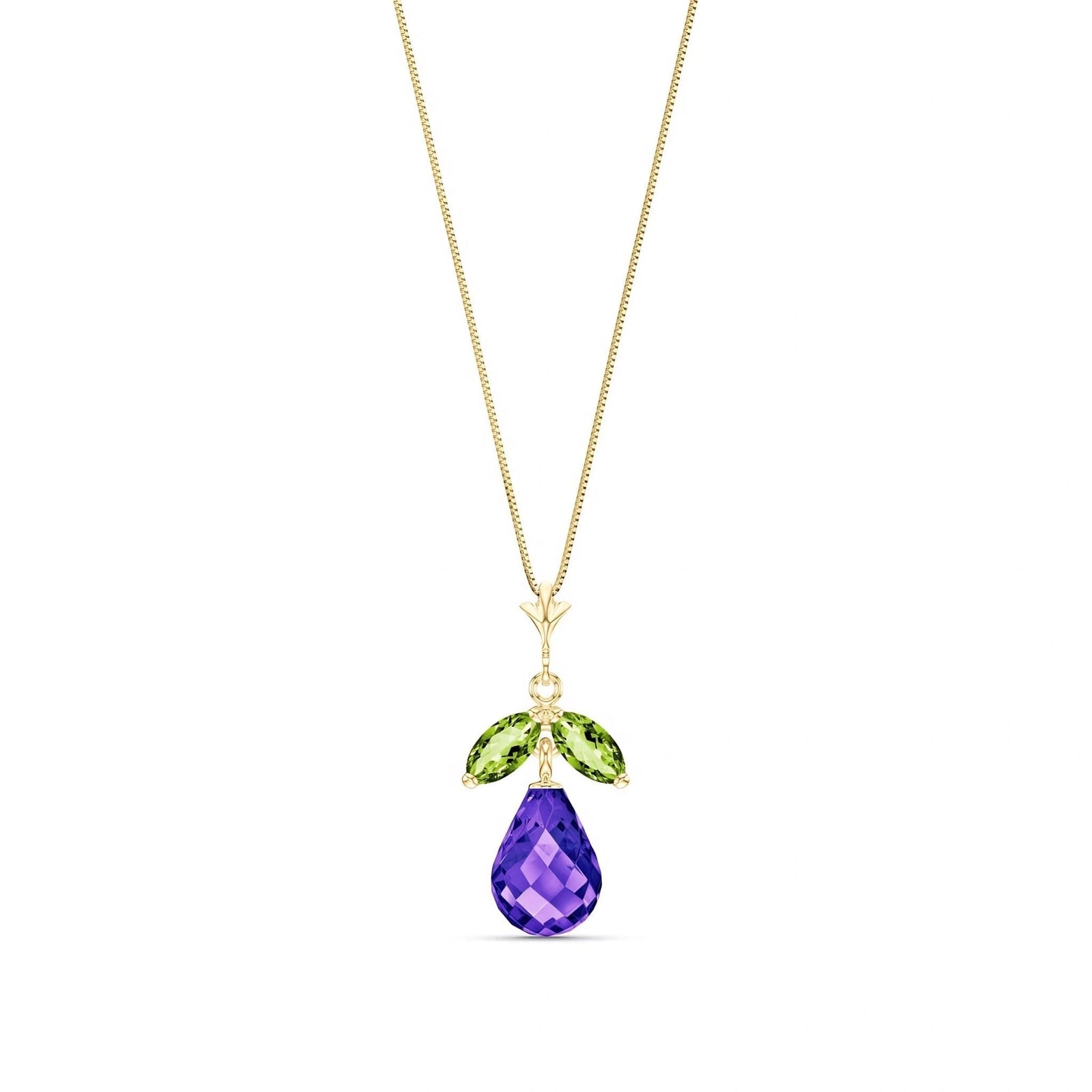 Yellow Gold Atelier Necklace Blue Topaz 10K — Marilena