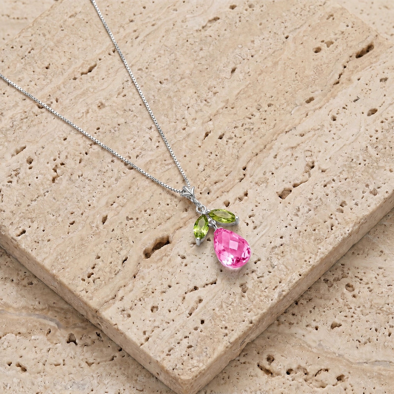 White Gold Atelier Necklace Citrine 10K — Marilena