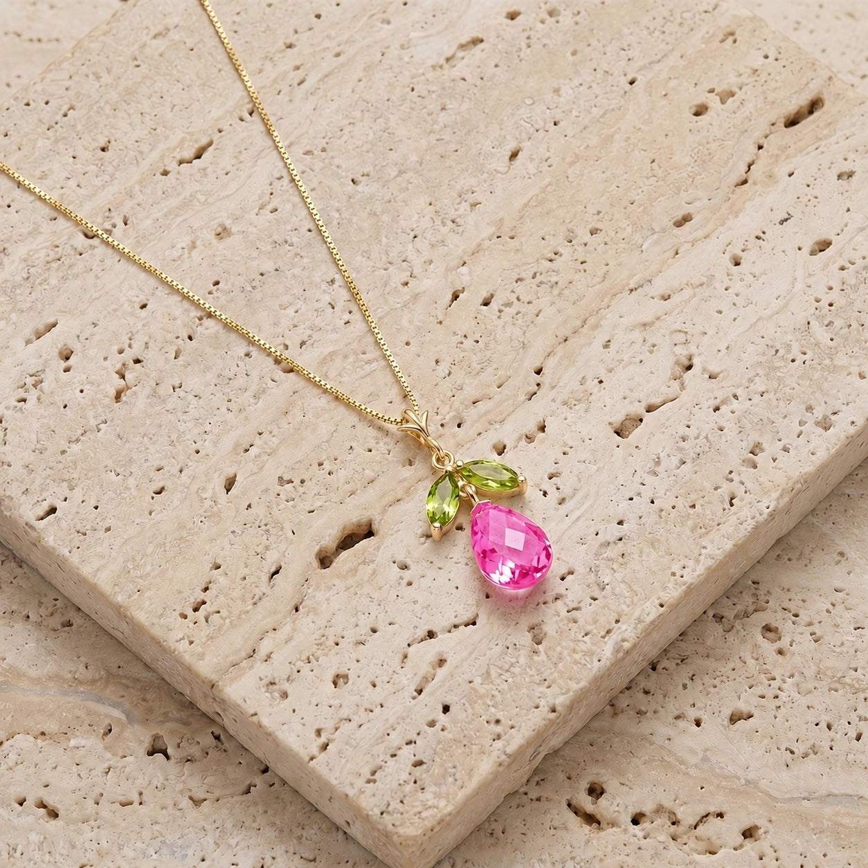 Yellow Gold Atelier Necklace Citrine 10K — Marilena