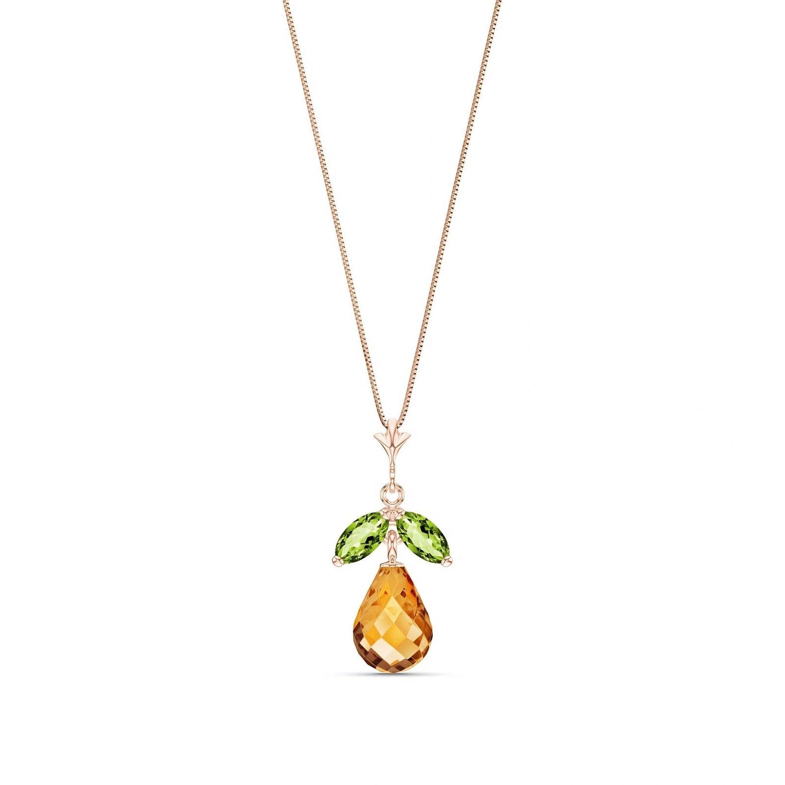 Rose Gold Atelier Necklace Garnet 10K — Marilena