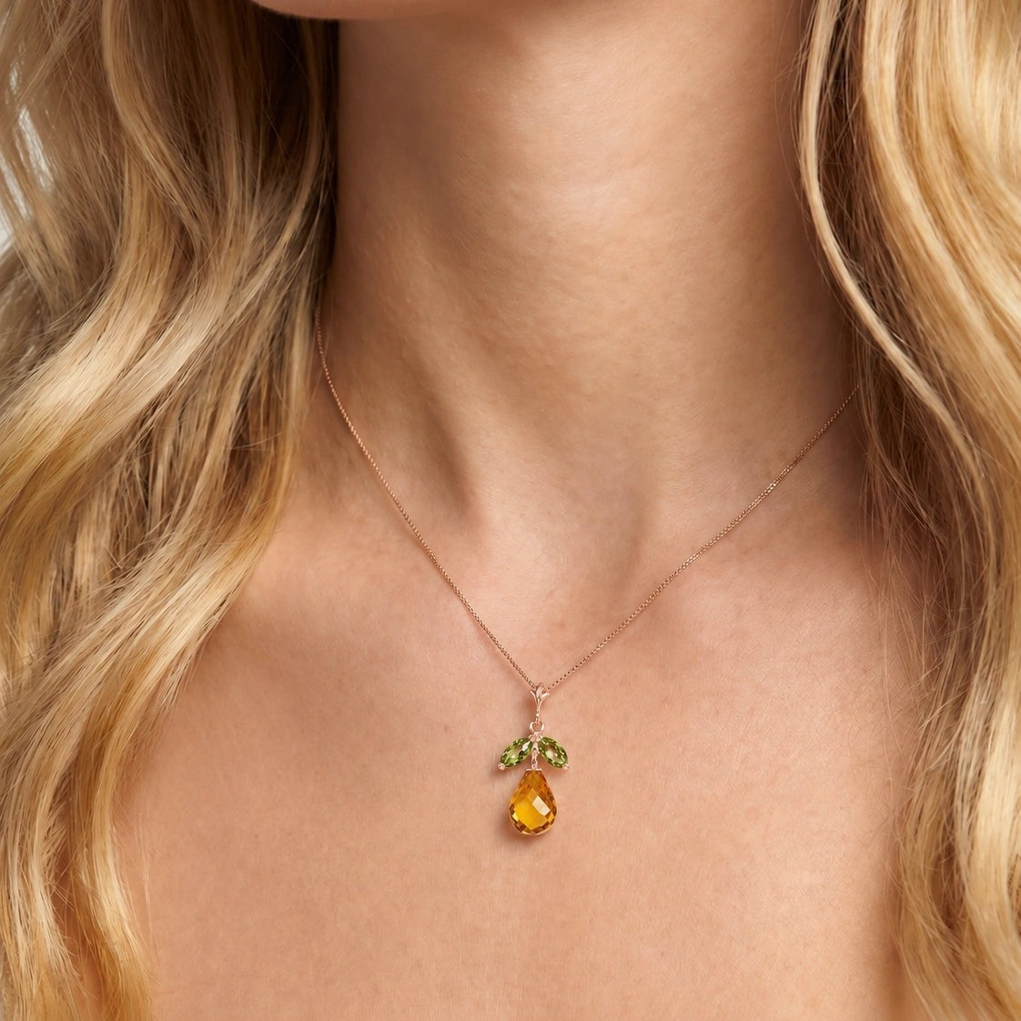 Rose Gold Atelier Necklace Garnet 10K — Marilena