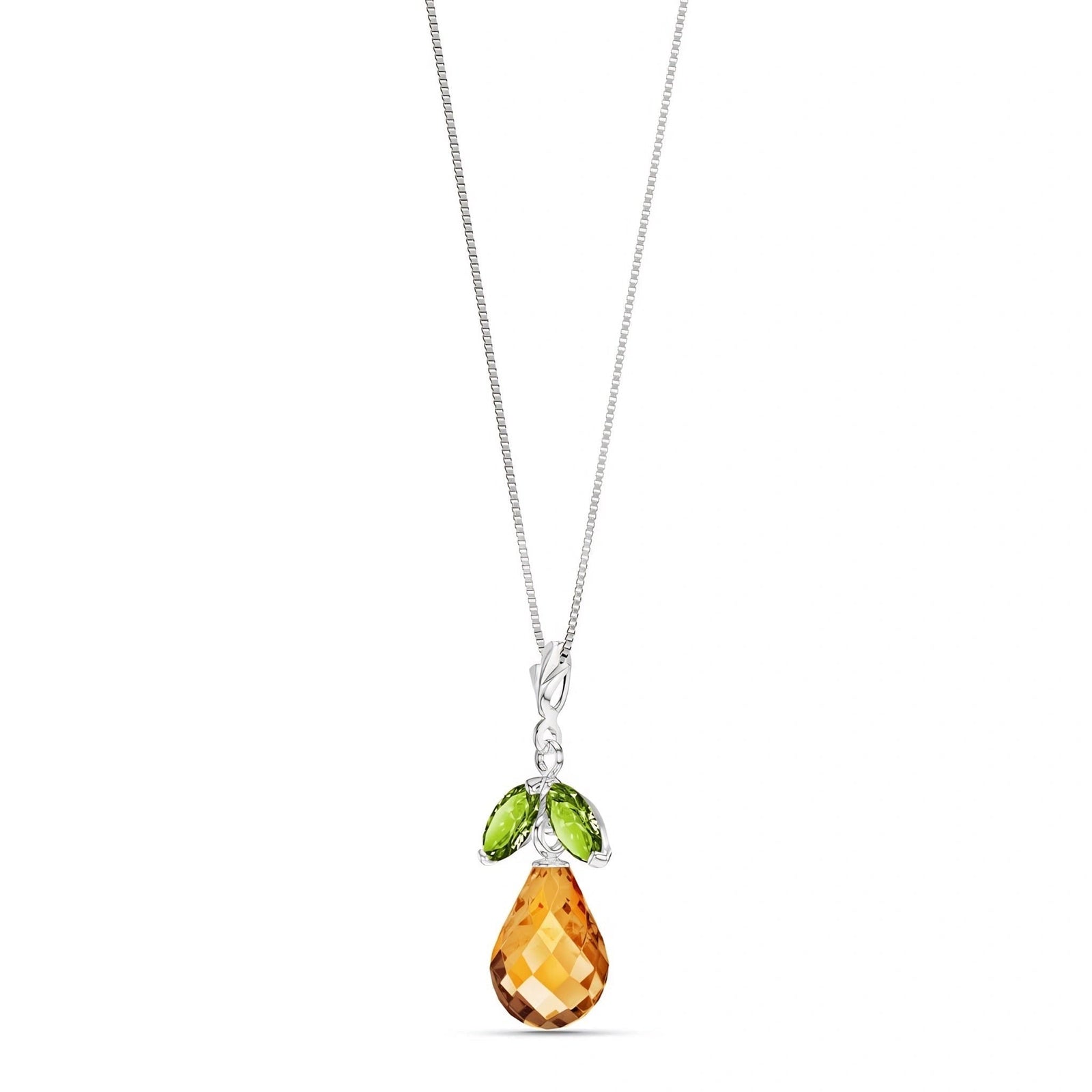 White Gold Atelier Necklace Garnet 10K — Marilena