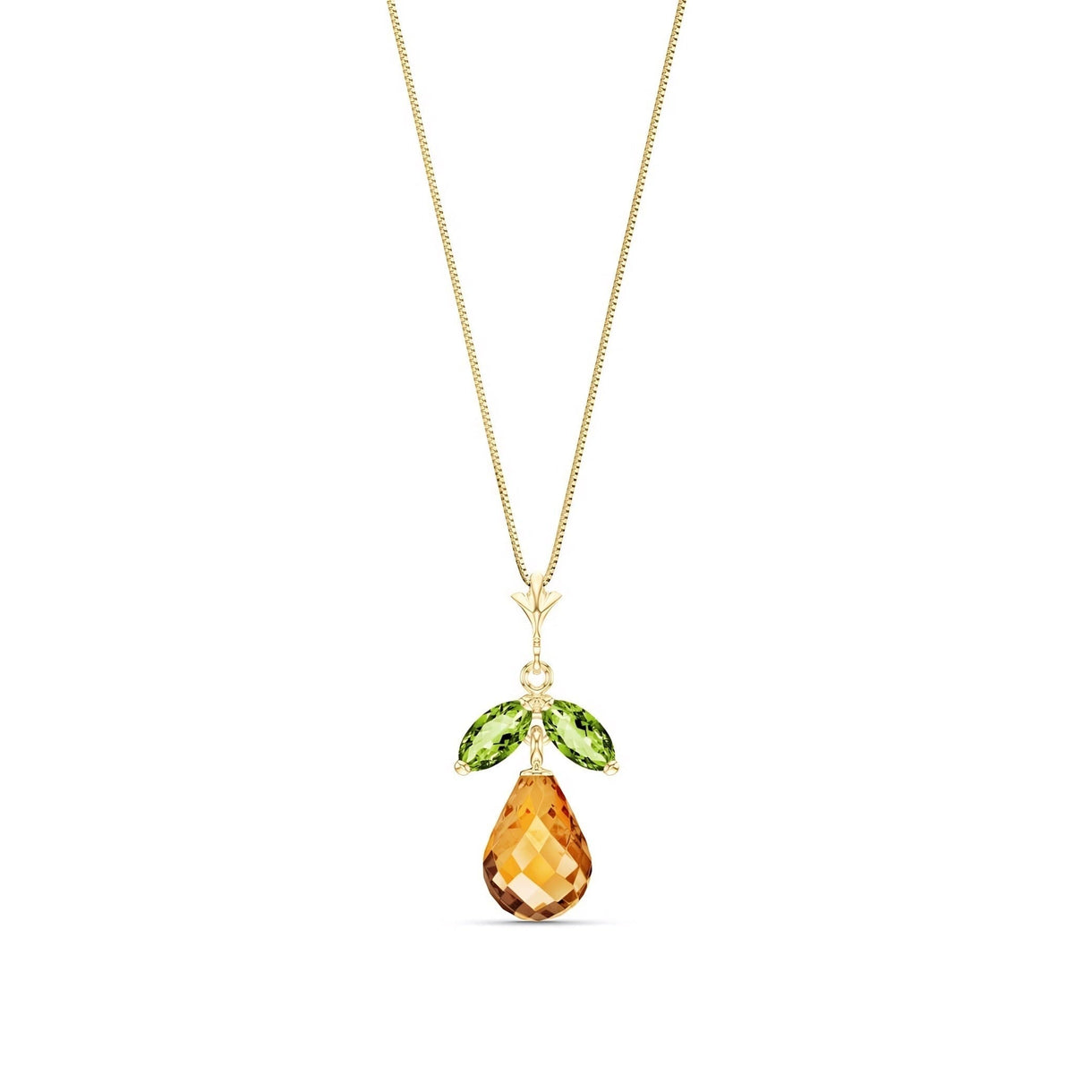 Yellow Gold Atelier Necklace Garnet 10K — Marilena