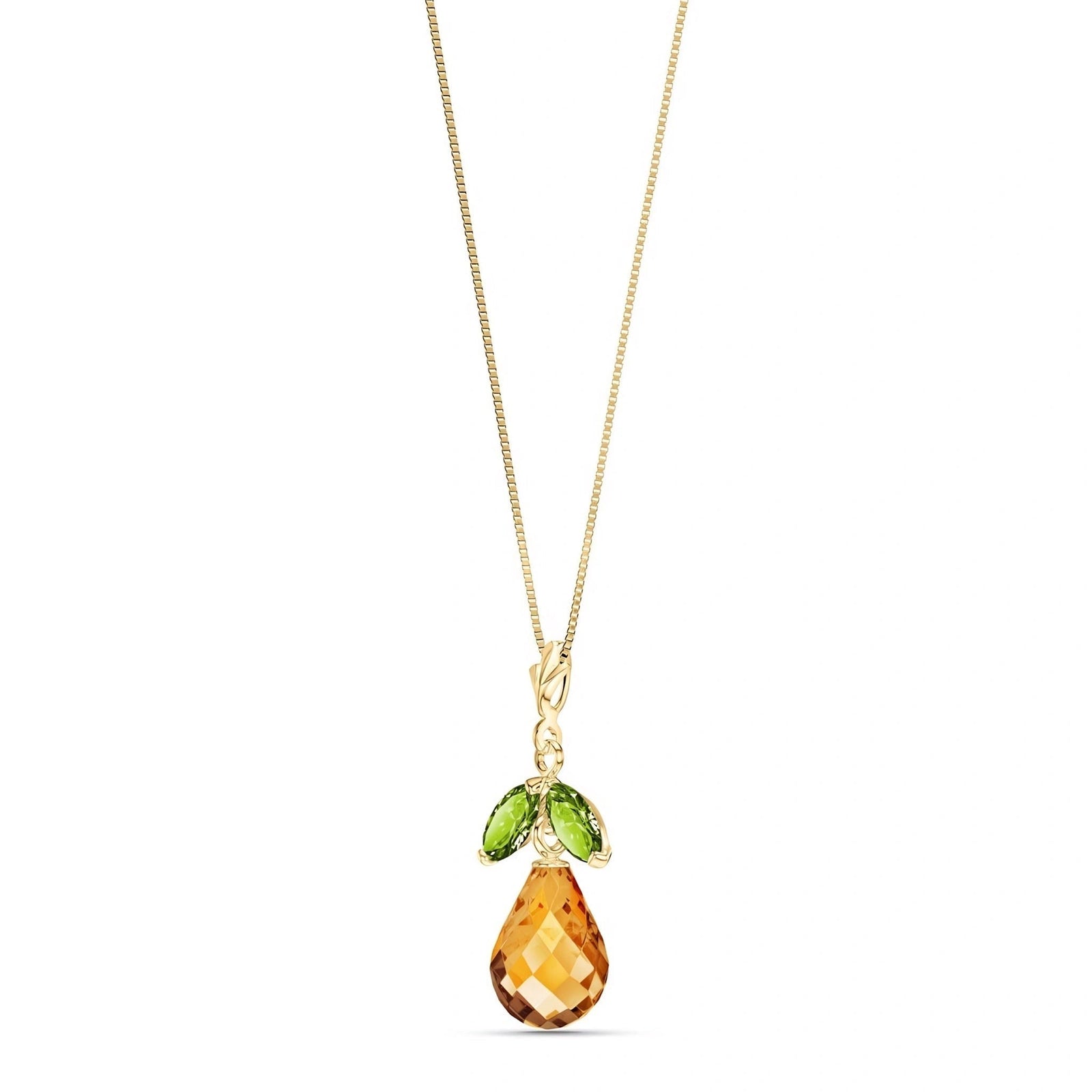 Yellow Gold Atelier Necklace Garnet 10K — Marilena