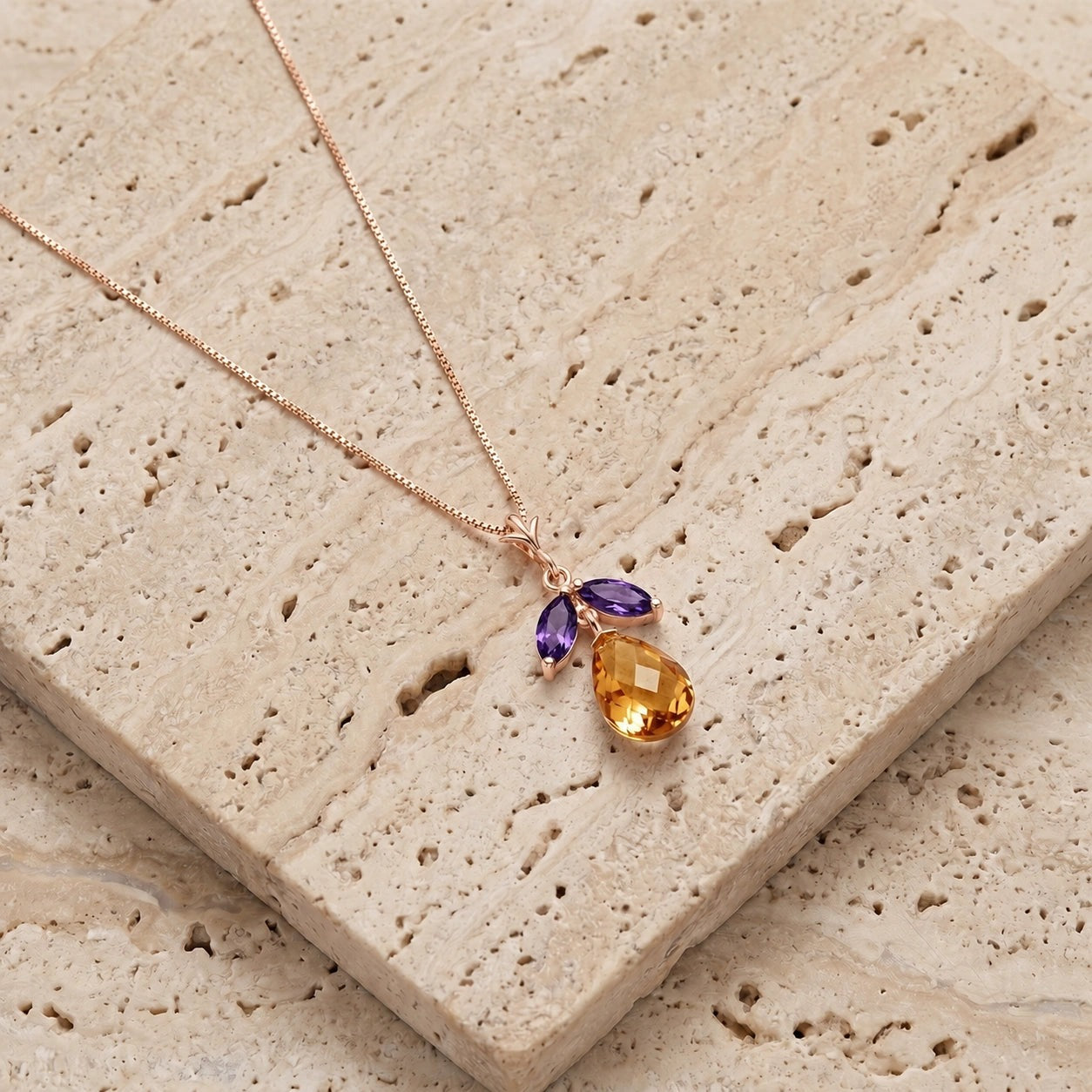 Rose Gold Atelier Necklace Peridot 10K — Marilena