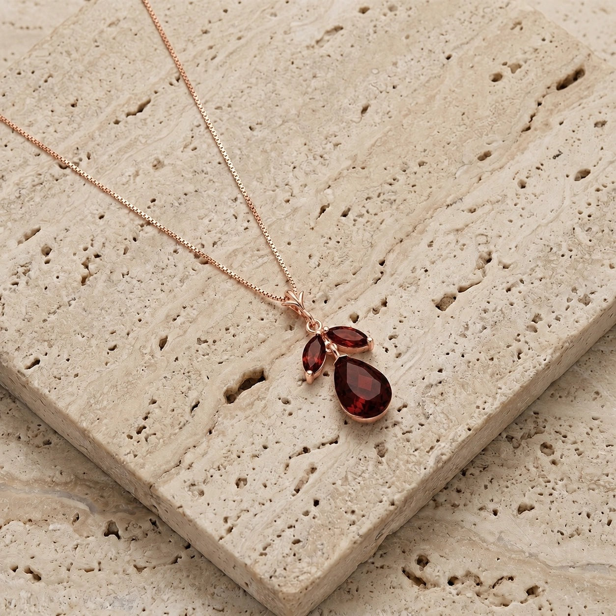 Rose Gold Atelier Necklace Pink Topaz 10K — Marilena