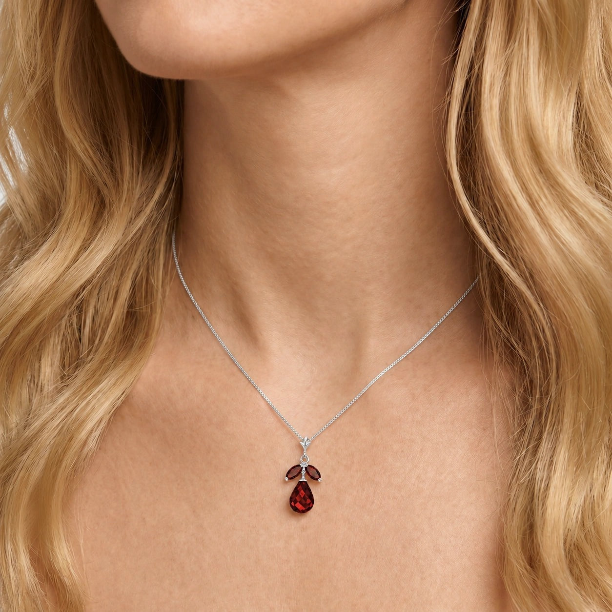White Gold Atelier Necklace Pink Topaz 10K — Marilena