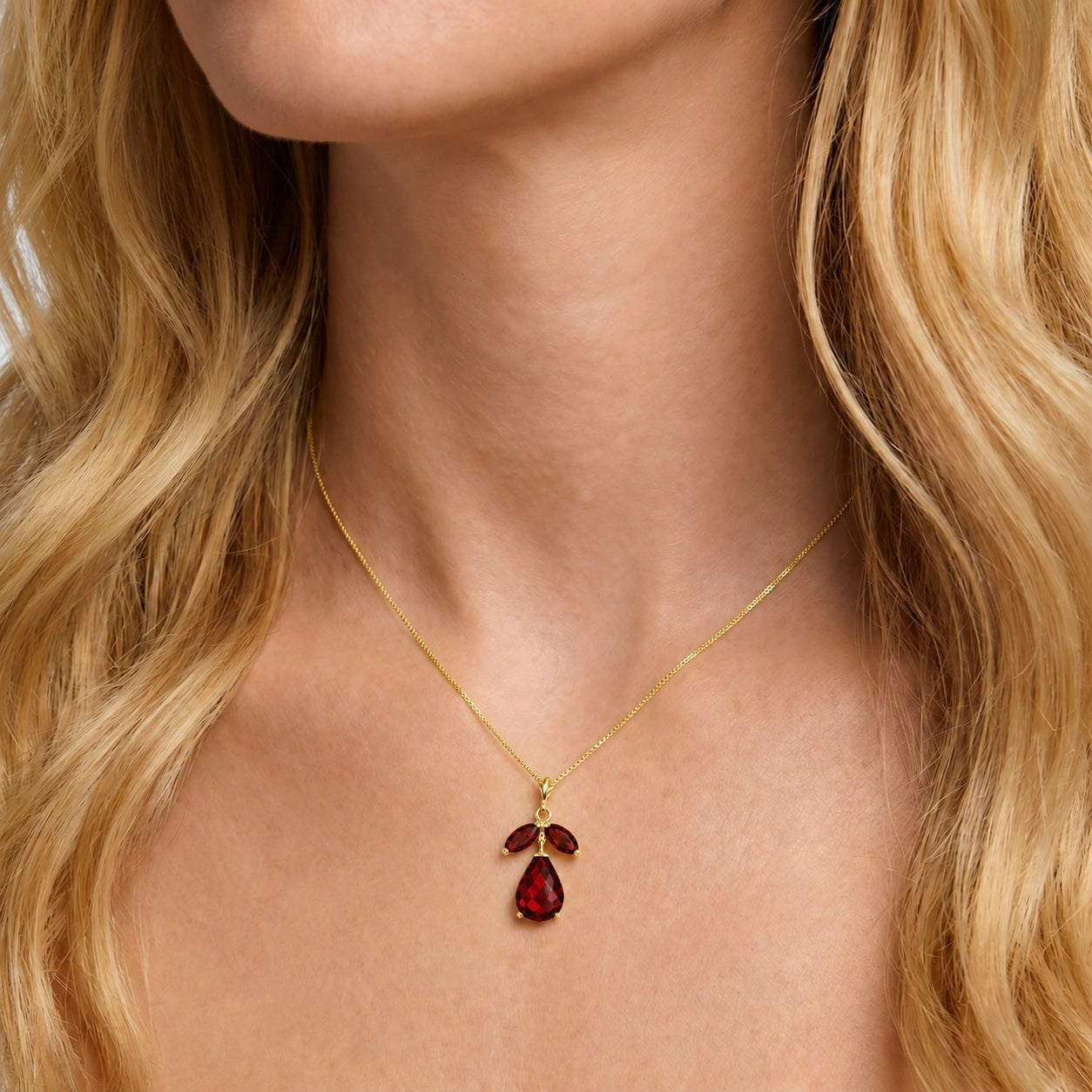 Yellow Gold Atelier Necklace Pink Topaz 10K — Marilena