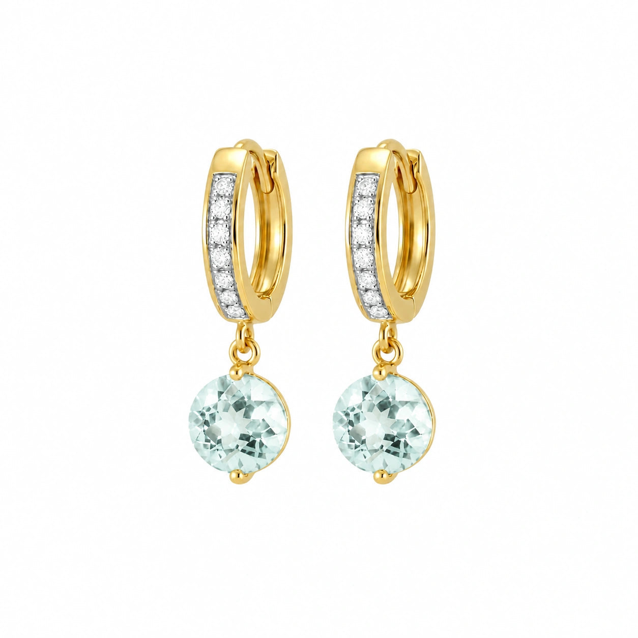 Yellow Gold Diamond & Aquamarine — Mariacherubina