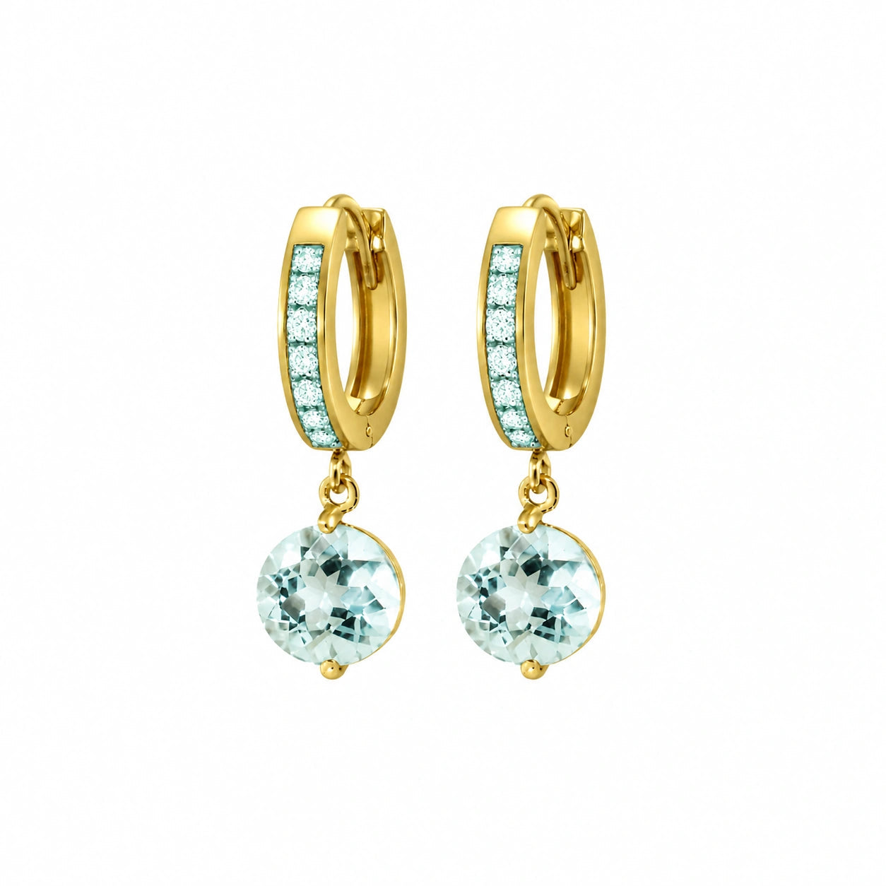 Yellow Gold Diamond & Aquamarine — Mariacherubina