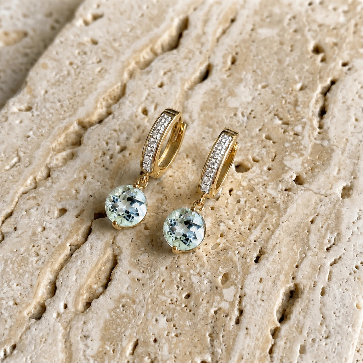 Yellow Gold Diamond & Aquamarine — Mariacherubina