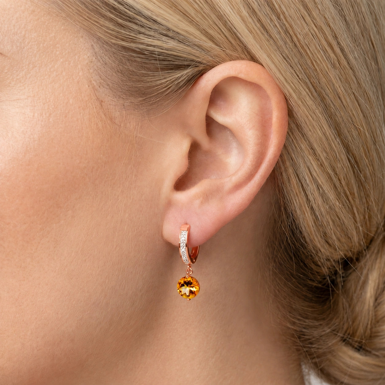 Rose Gold Diamond & Citrine — Mariacherubina