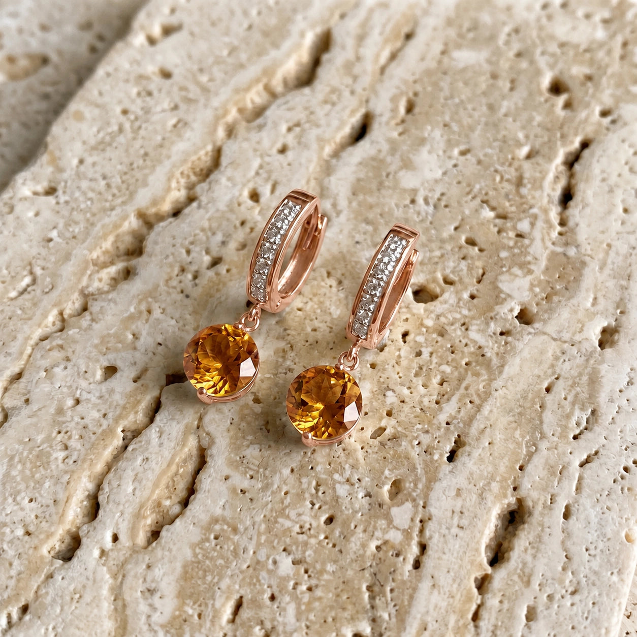 Rose Gold Diamond & Citrine — Mariacherubina
