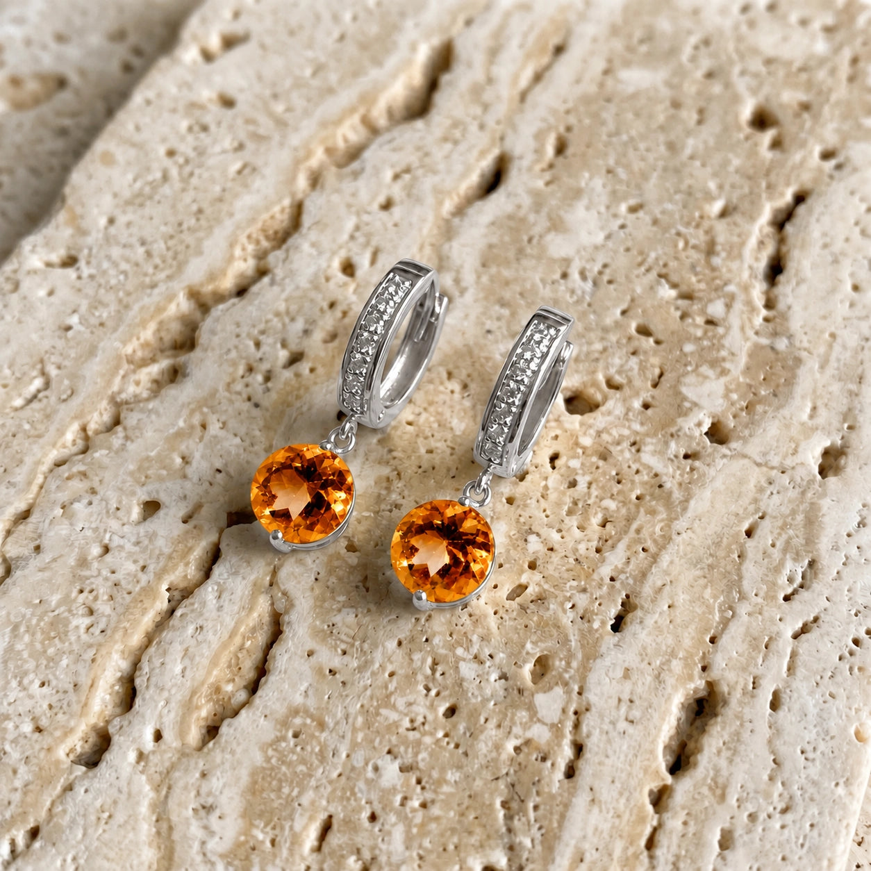 White Gold Diamond & Citrine — Mariacherubina