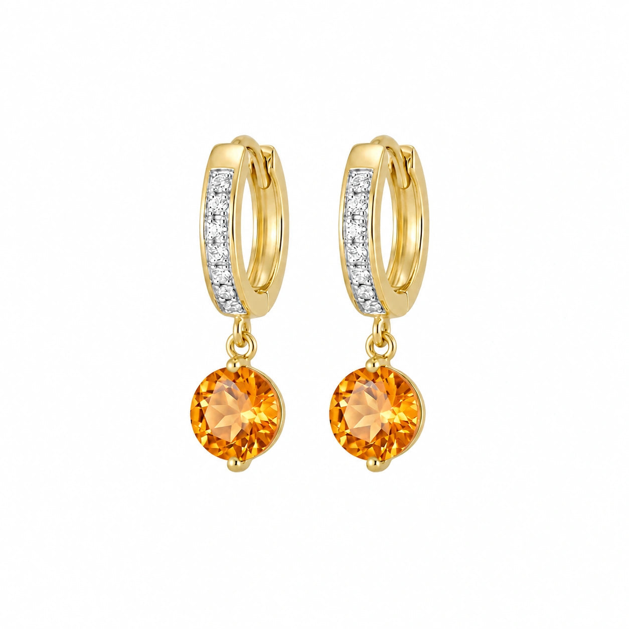 Yellow Gold Diamond & Citrine — Mariacherubina
