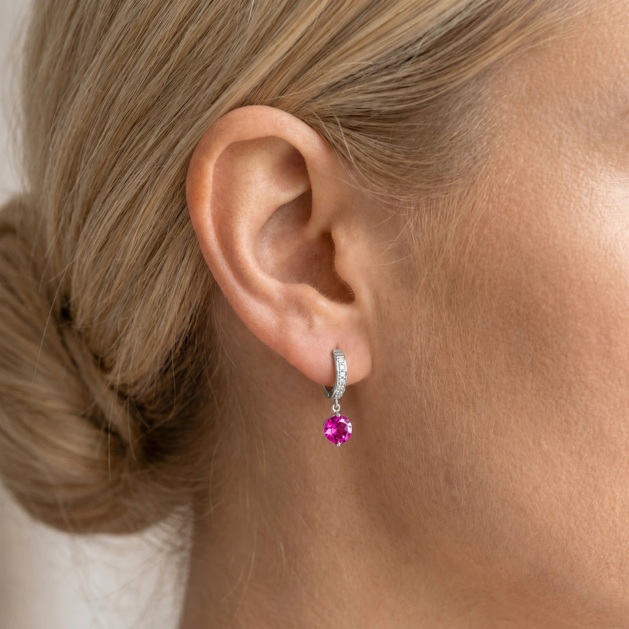 White Gold Diamond & Pink Topaz — Mariacherubina