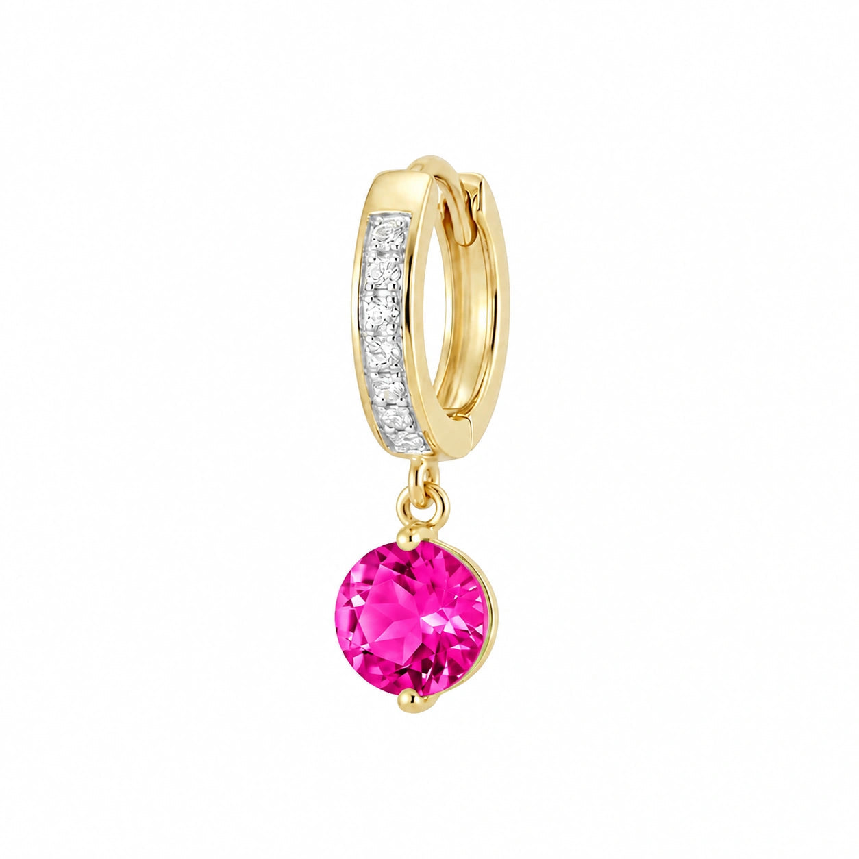 Yellow Gold Diamond & Pink Topaz — Mariacherubina