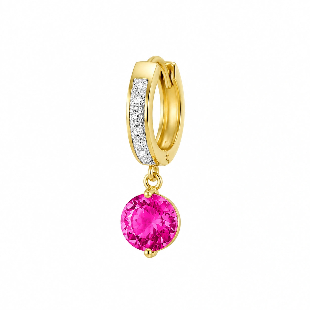 Yellow Gold Diamond & Pink Topaz — Mariacherubina