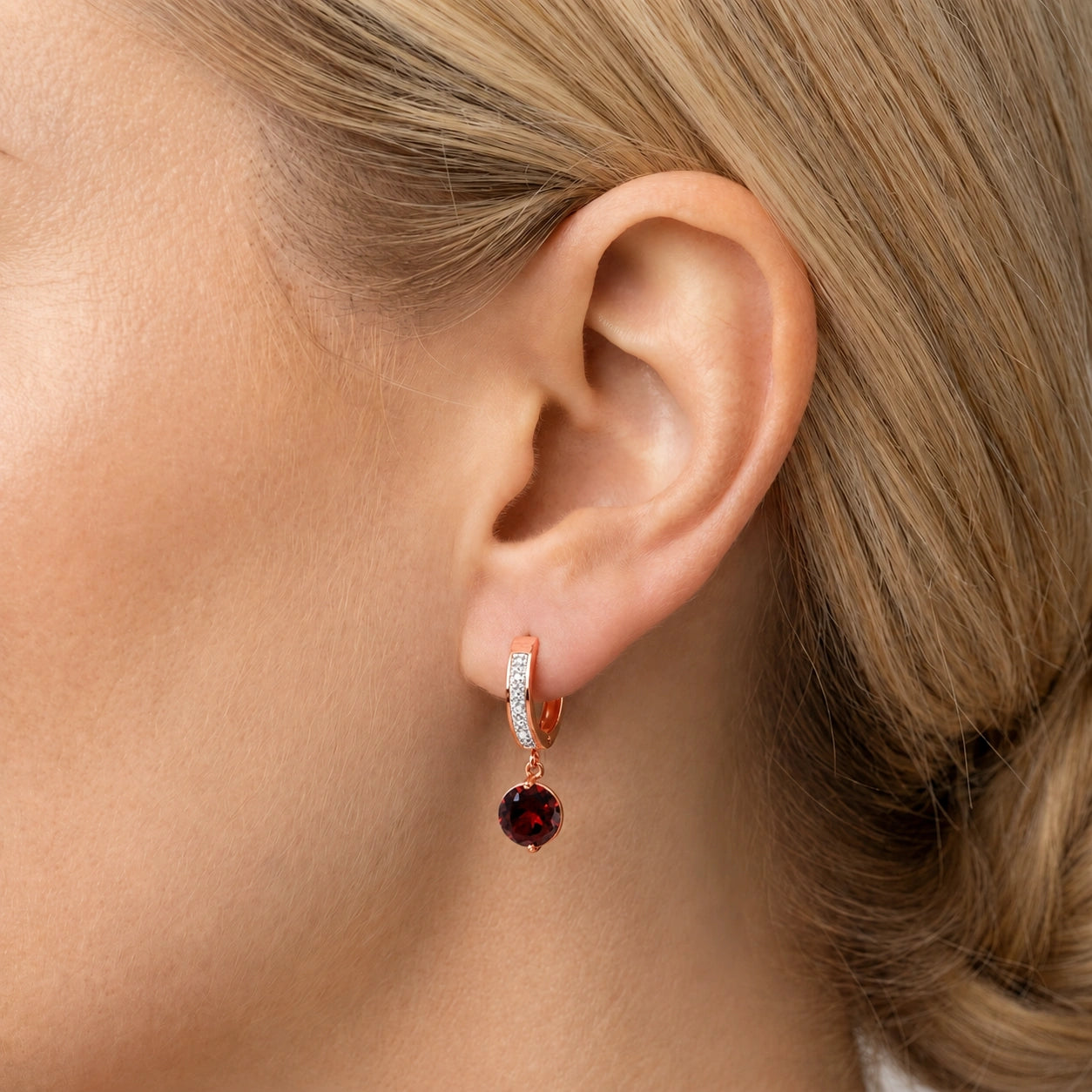 Rose Gold Garnet & Diamond — Mariacherubina