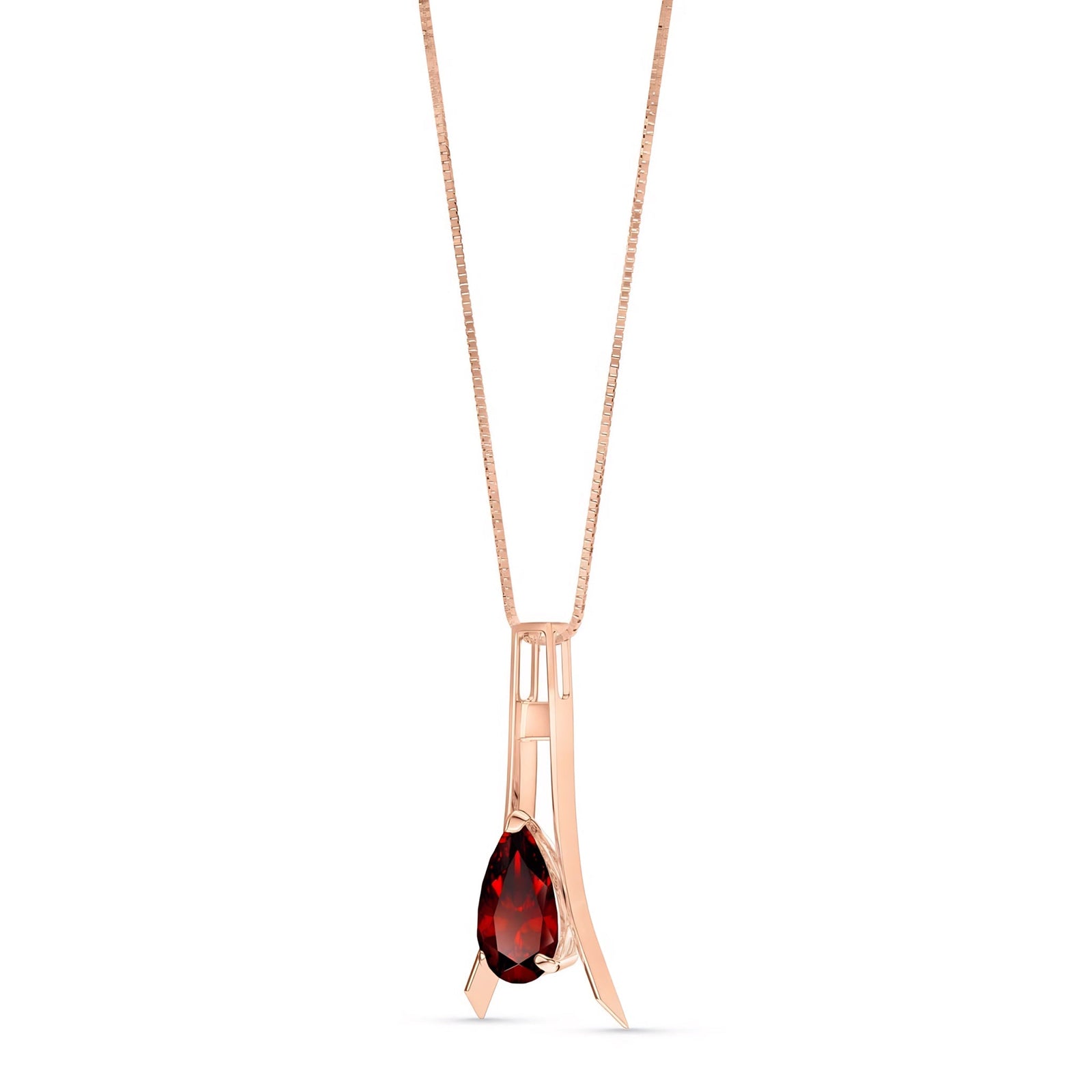 Rose Gold Necklace Peridot 10K — Evangelina