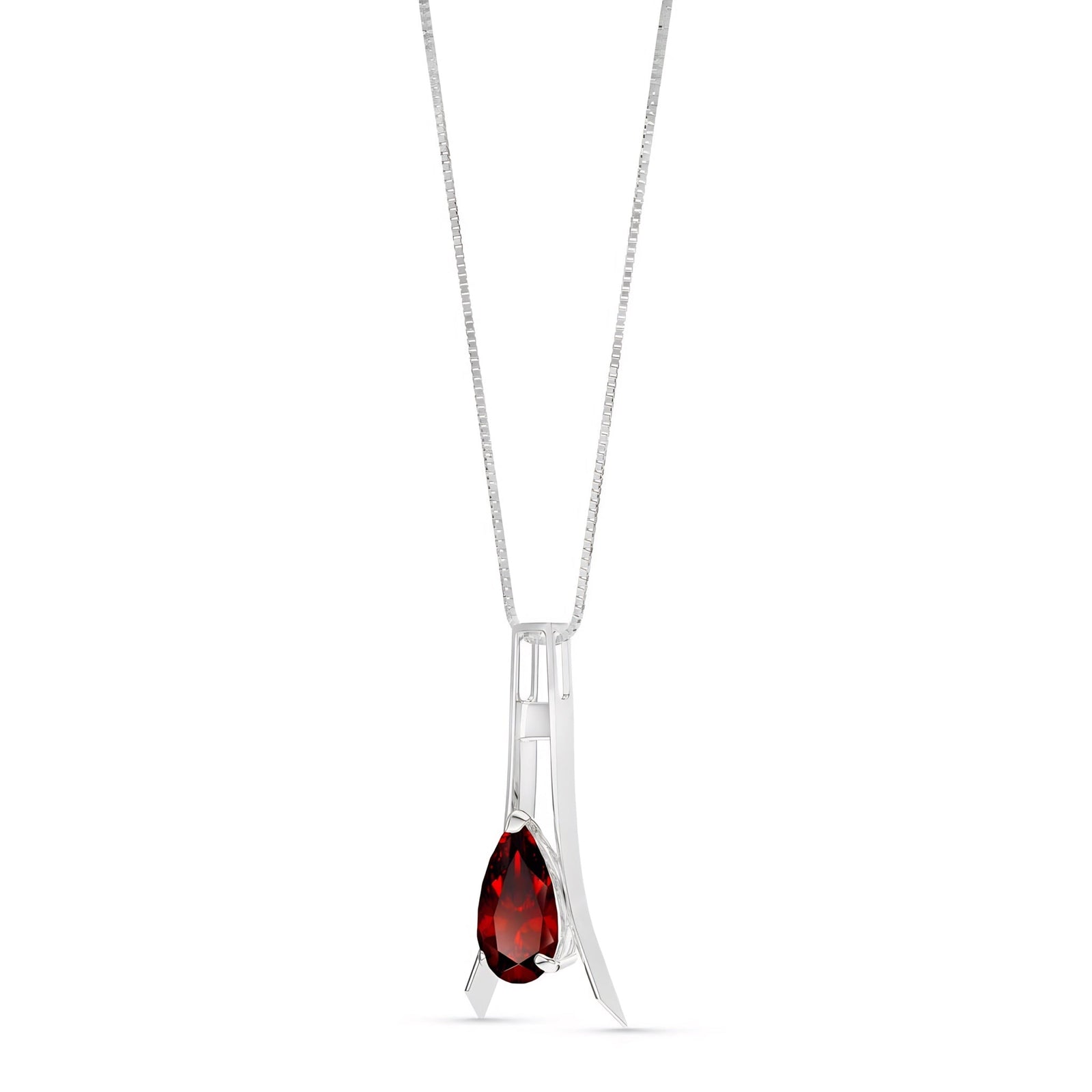 White Gold Necklace Peridot 10K — Evangelina