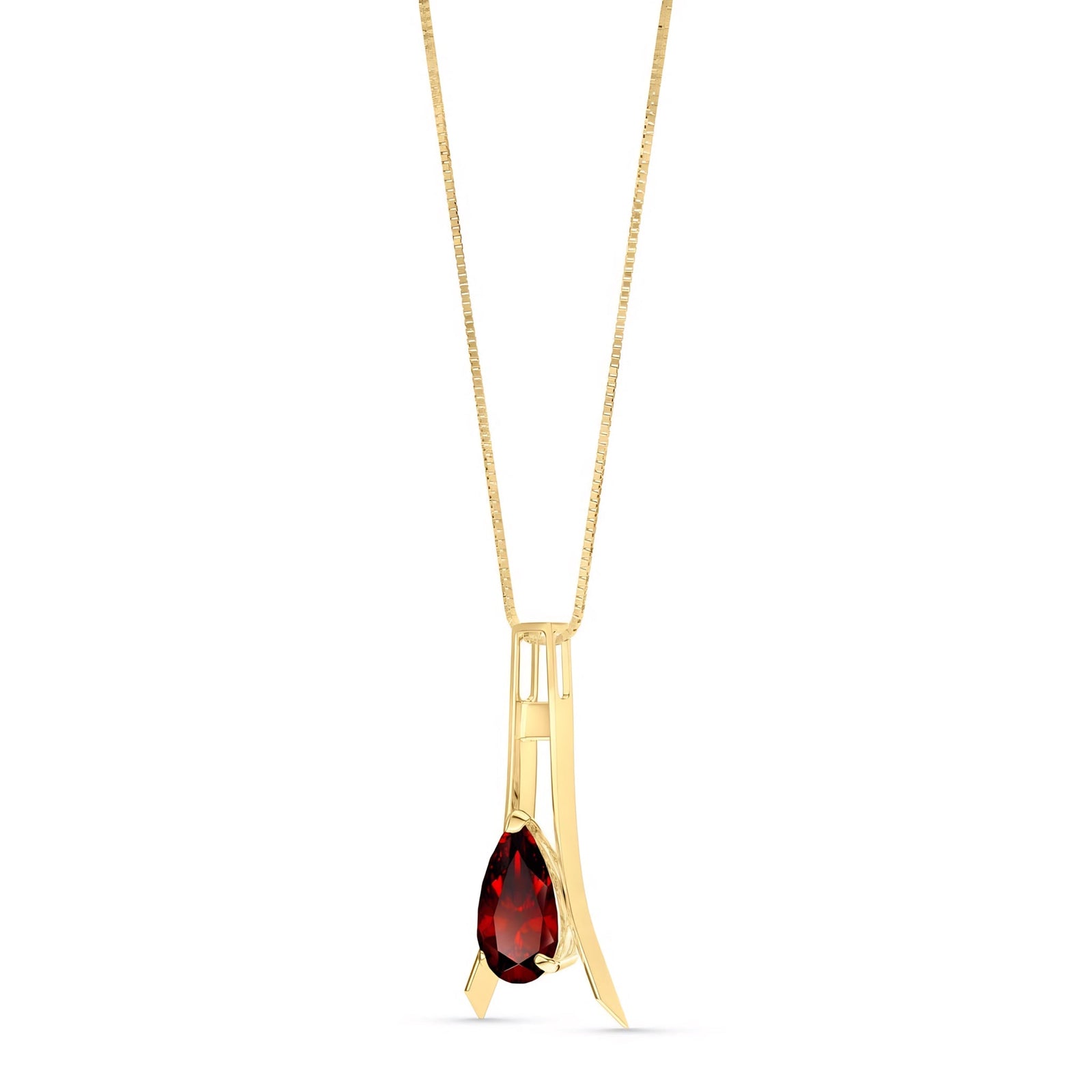 Yellow Gold Necklace Peridot 10K — Evangelina