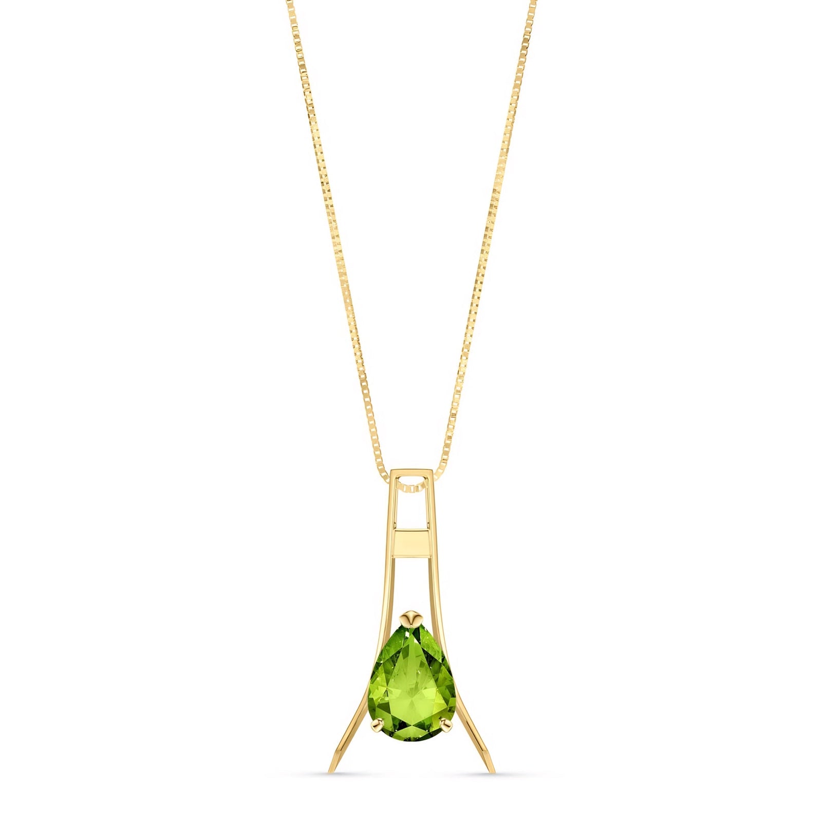 Rose Gold Necklace Citrine 10K — Evangelina