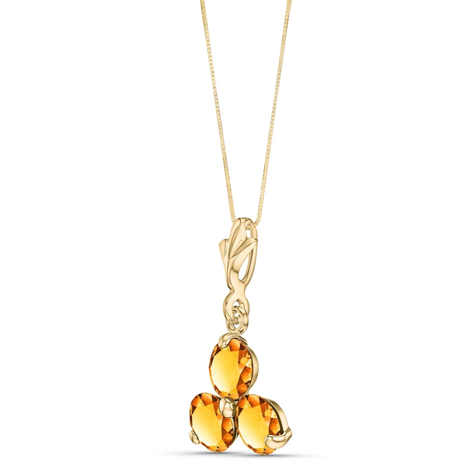 Yellow Gold Belle Necklace Citrine 10K — Amalia