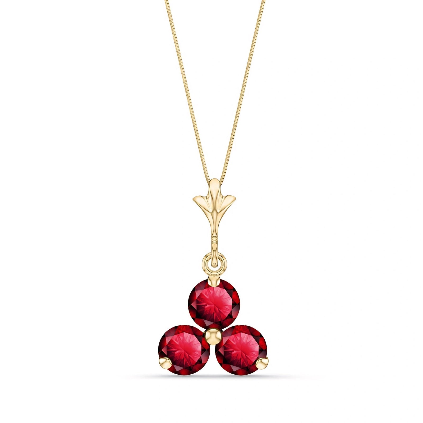 Yellow Gold Belle Necklace Ruby 10K — Amalia